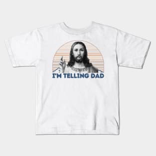 Retro I'm Telling Dad Kids T-Shirt